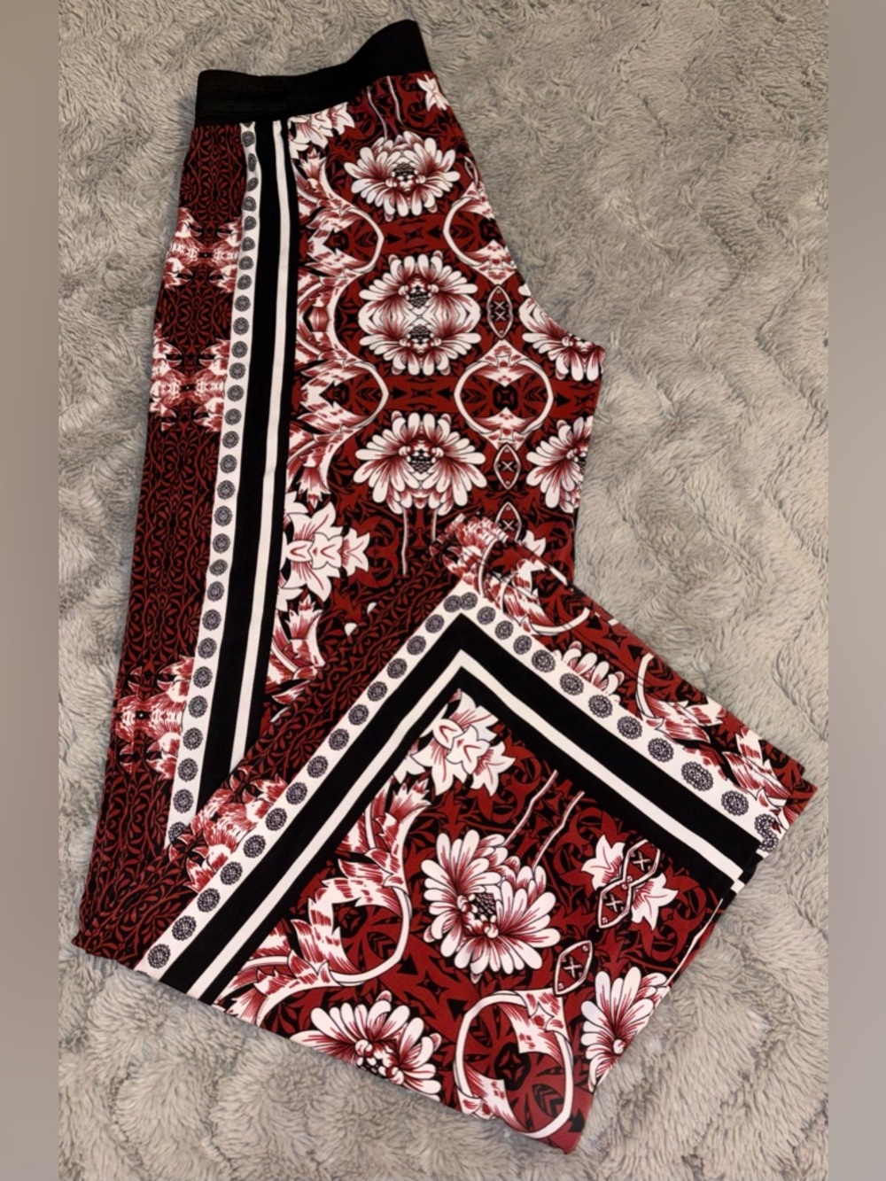 I. N. C. International Concepts brown/black floral print jersey pants MP Petite